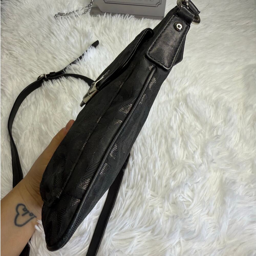 COACH Kristin Silver Black Crossbody - Picture 7 of 12
